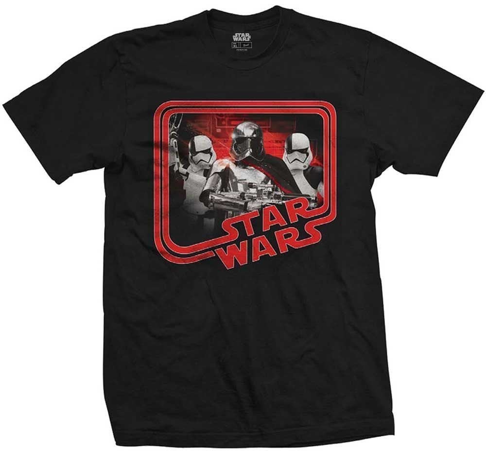 T-Shirt Star Wars T-Shirt Episode VIII Phasma Retro Unisex Schwarz L