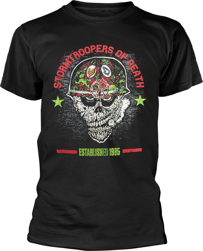 Camiseta de manga corta S.O.D. Camiseta de manga corta Stormtroopers Of Death Helmet Head Hombre Black XL