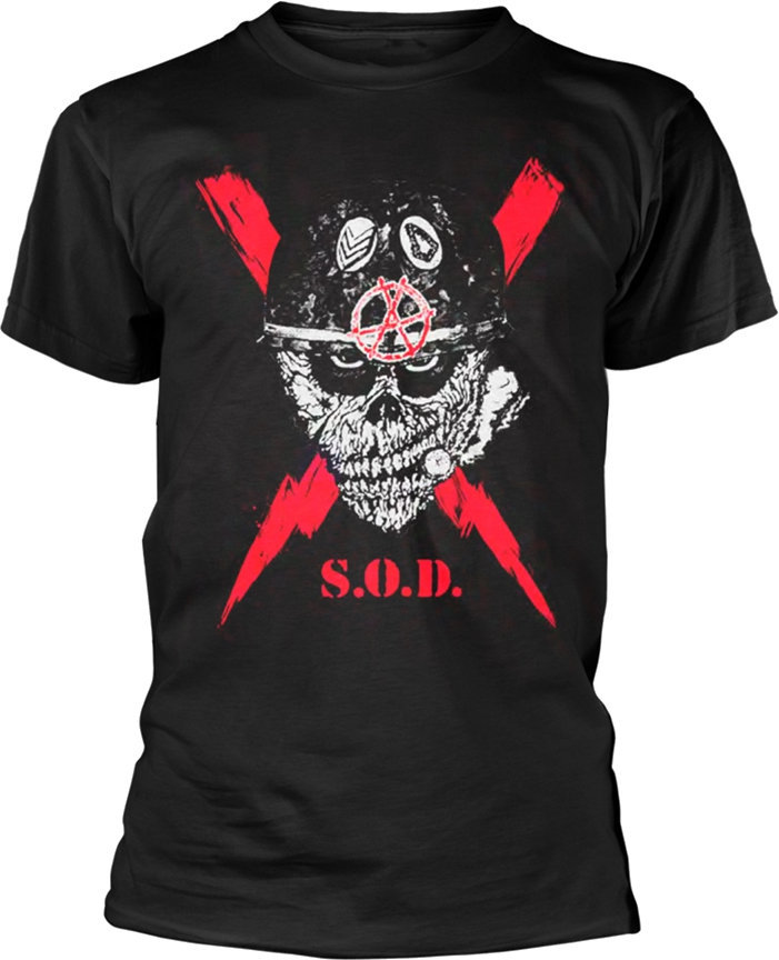 Camiseta de manga corta S.O.D. Camiseta de manga corta Stormtroopers Of Death Scrawled Lightning Hombre Black M