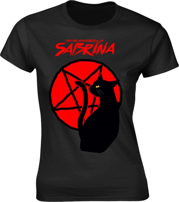 T-Shirt Sabrina The Teenage Witch T-Shirt Salem Pentagram Black L