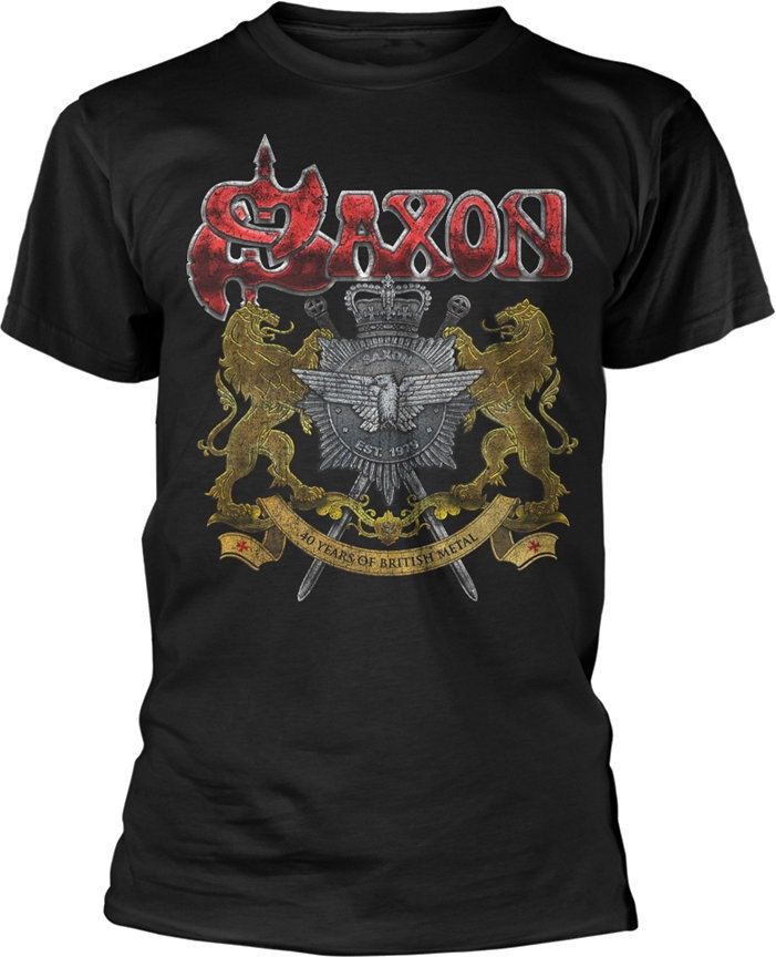 T-Shirt Saxon T-Shirt 40 Years Black M