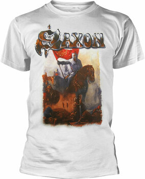 T-shirt Saxon T-shirt Crusader Blanc L - 1
