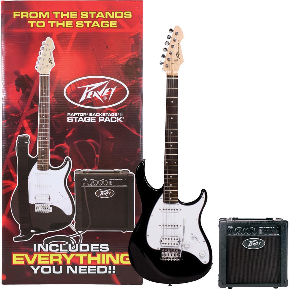 Elektromos gitár Peavey Raptor Stage Pack Black Elektromos gitár
