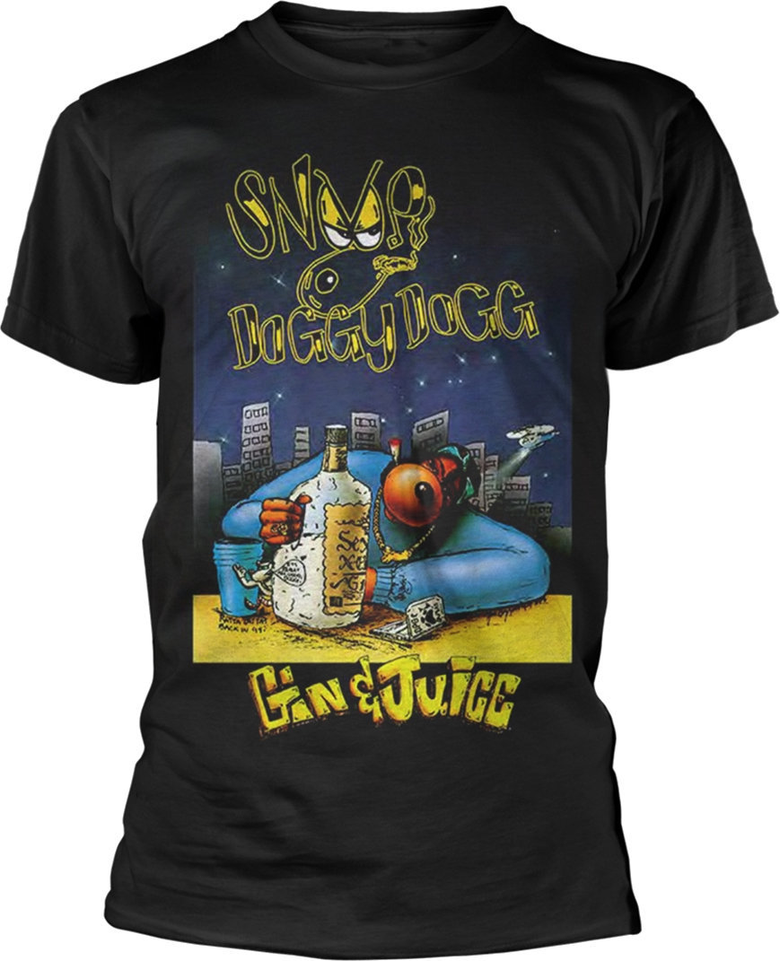 Shirt Snoop Dogg Shirt Gin And Juice Zwart M