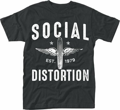 T-Shirt Social Distortion Winged Wheel Black M T-Shirt - 1