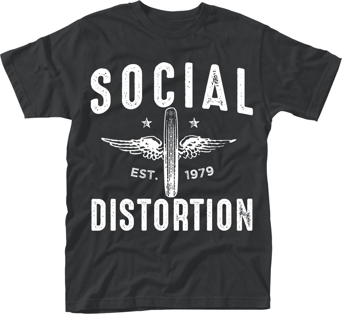 T-Shirt Social Distortion T-Shirt Winged Wheel Black 2XL