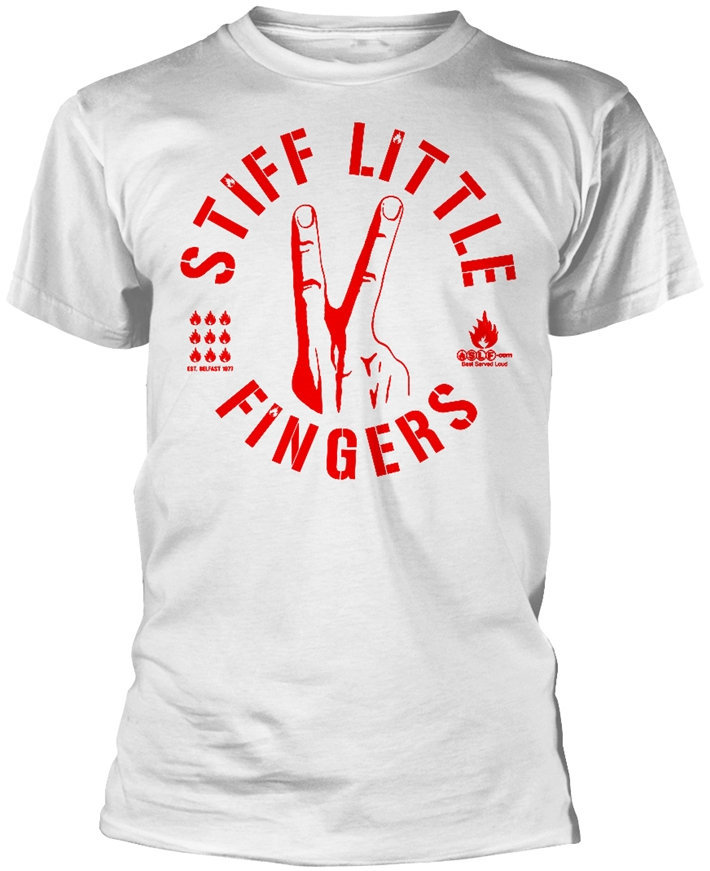T-Shirt Stiff Little Fingers Digits White S T-Shirt