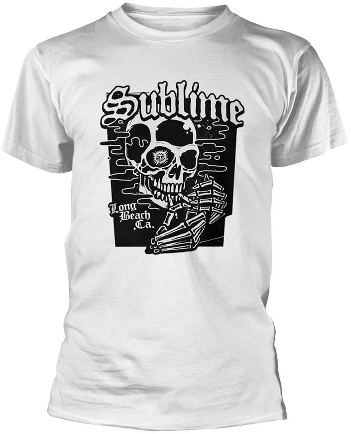 T-Shirt Sublime T-Shirt Black Skull White 2XL