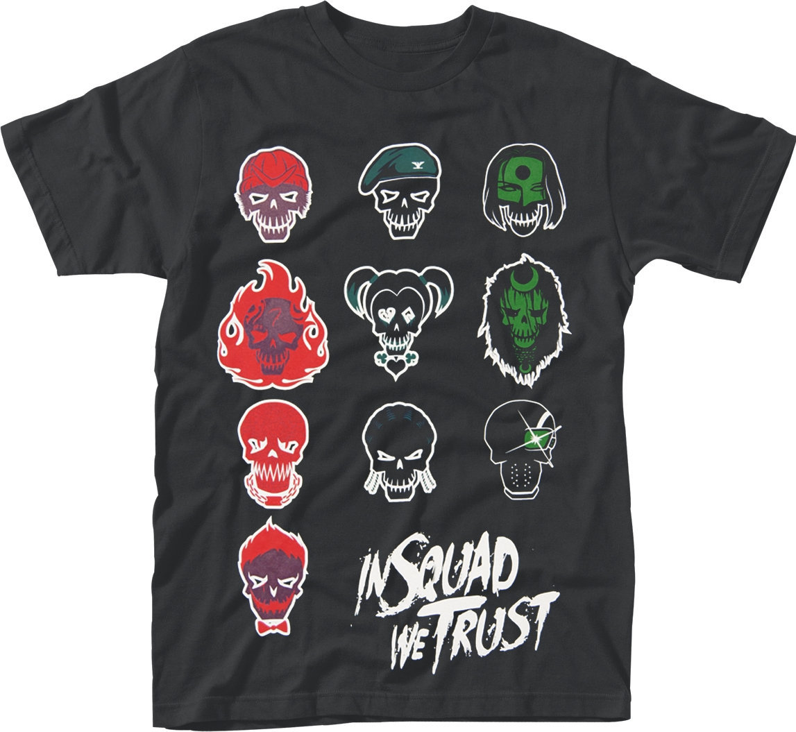 Tricou Suicide Squad Tricou In Squad Faces Black 2XL