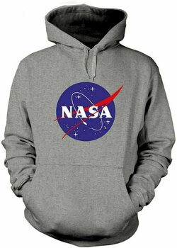 Felpa con cappuccio NASA Felpa con cappuccio Insignia Logo Grigio S - 1