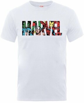 Tričko Marvel Tričko Comics Logo Character Infill White M - 1