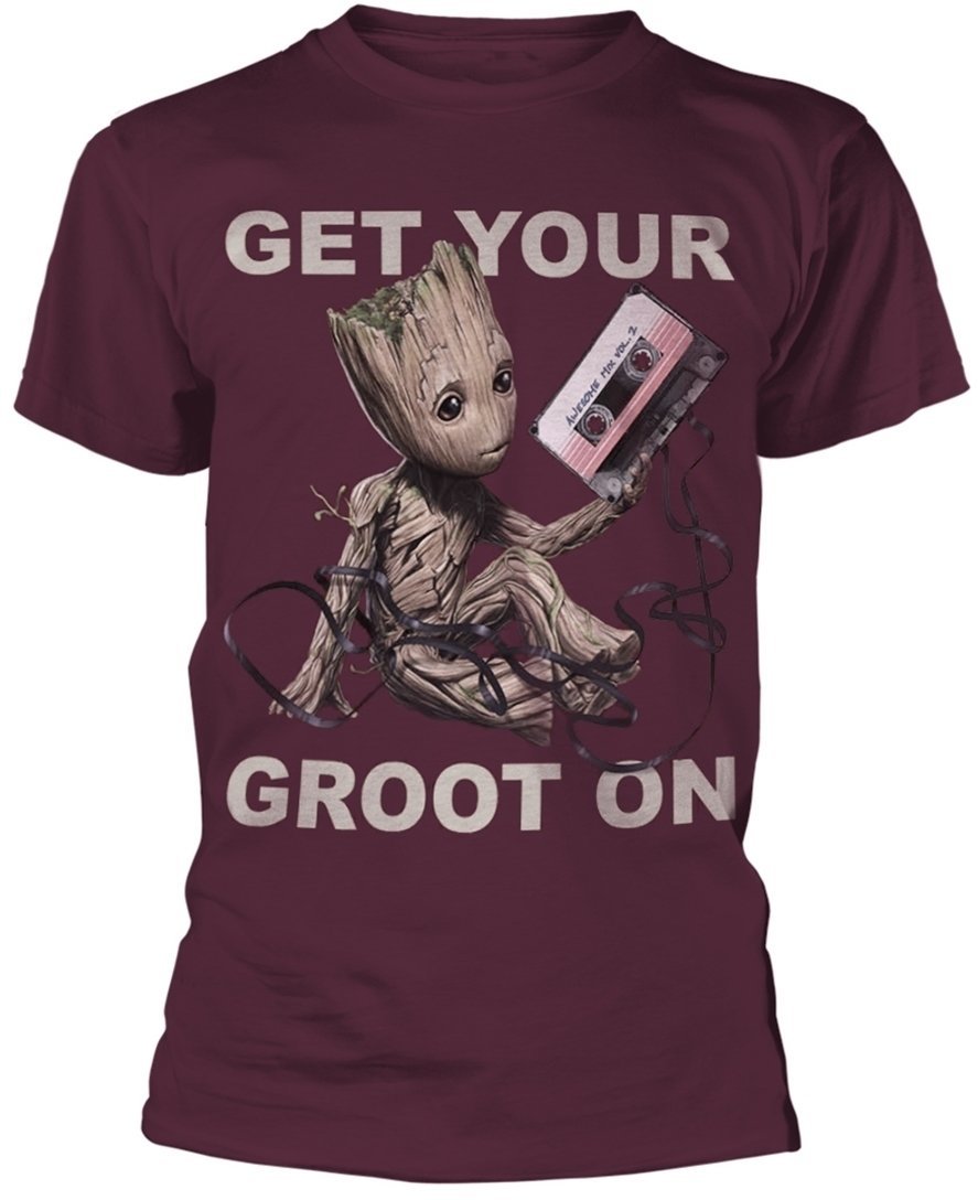 Skjorte Marvel Skjorte Guardians Of The Galaxy Vol 2 Get Your Groot On Mand Burgundy S