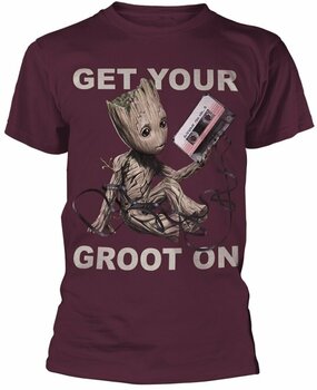 Skjorte Marvel Skjorte Guardians Of The Galaxy Vol 2 Get Your Groot On Mand Burgundy S - 1