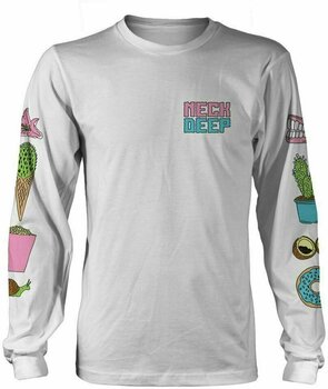 T-Shirt Neck Deep T-Shirt In Bloom Male White L - 1