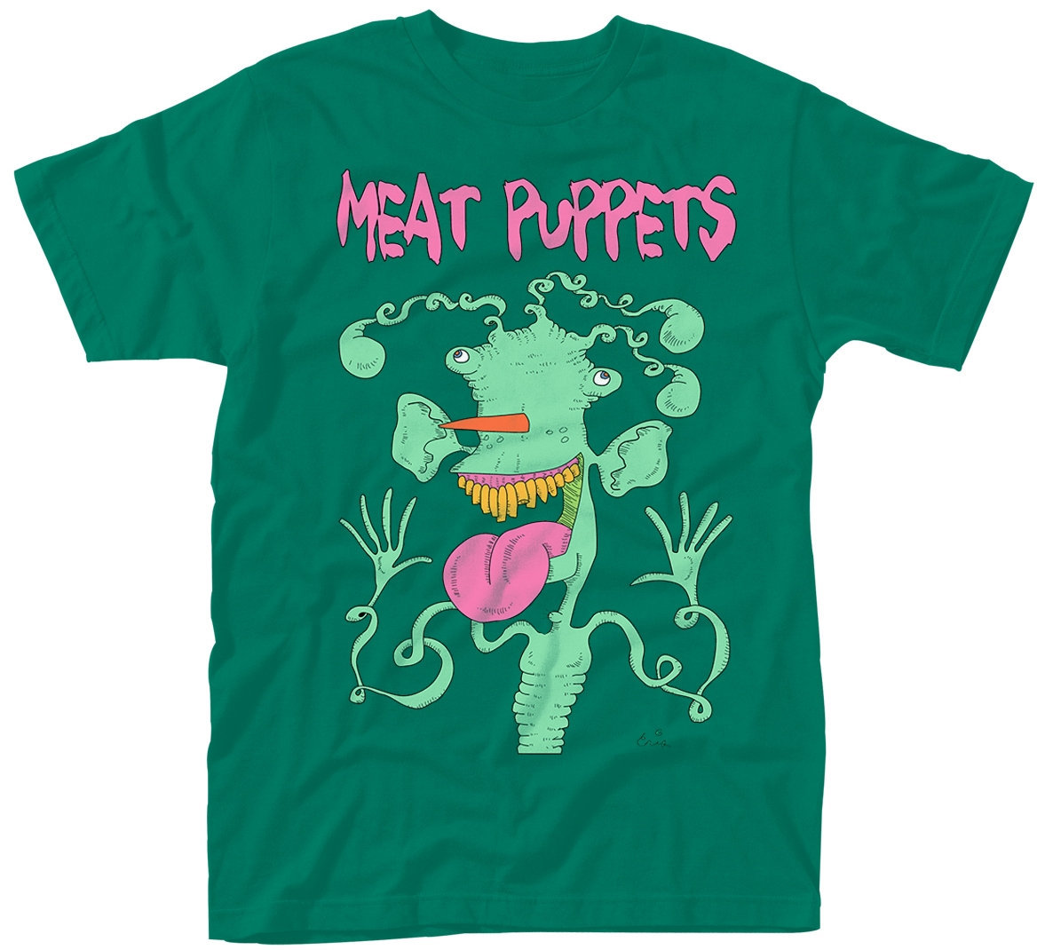 Camiseta de manga corta Meat Puppets Camiseta de manga corta Monster Green M