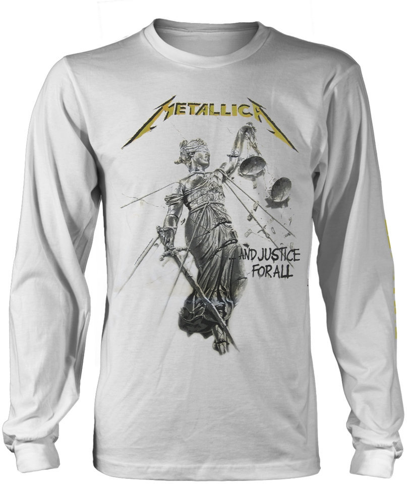 Риза Metallica Риза And Justice For All Мъжки бял 2XL