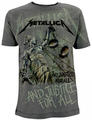 Metallica And Justice For All Neon All Over Grey M Skjorte