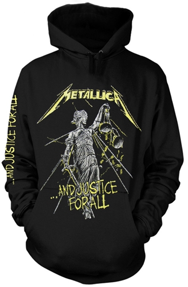 Metallica And Justice for all tracks-officiel Homme Noir Pullover Sweat à capuche 