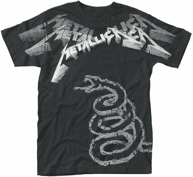 T-Shirt Metallica T-Shirt Black Album Faded All Over Black S - 1