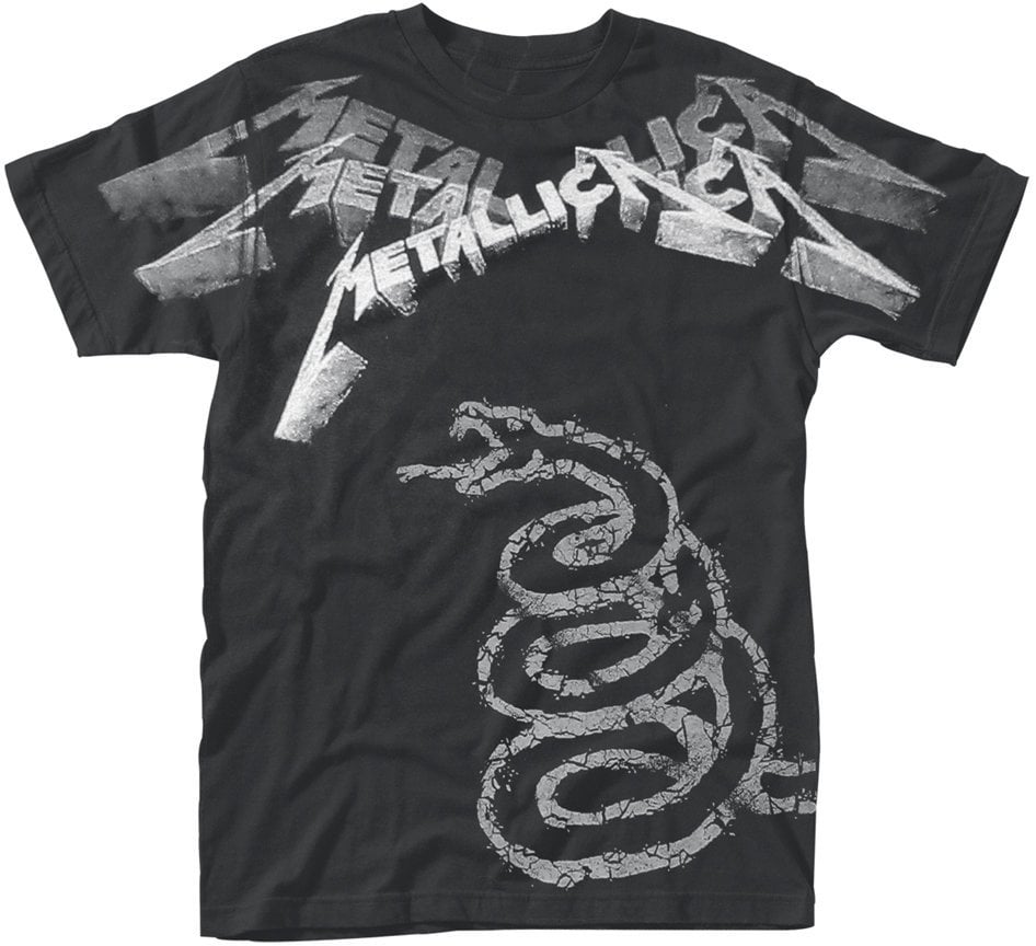 T-Shirt Metallica T-Shirt Black Album Faded All Over Black L