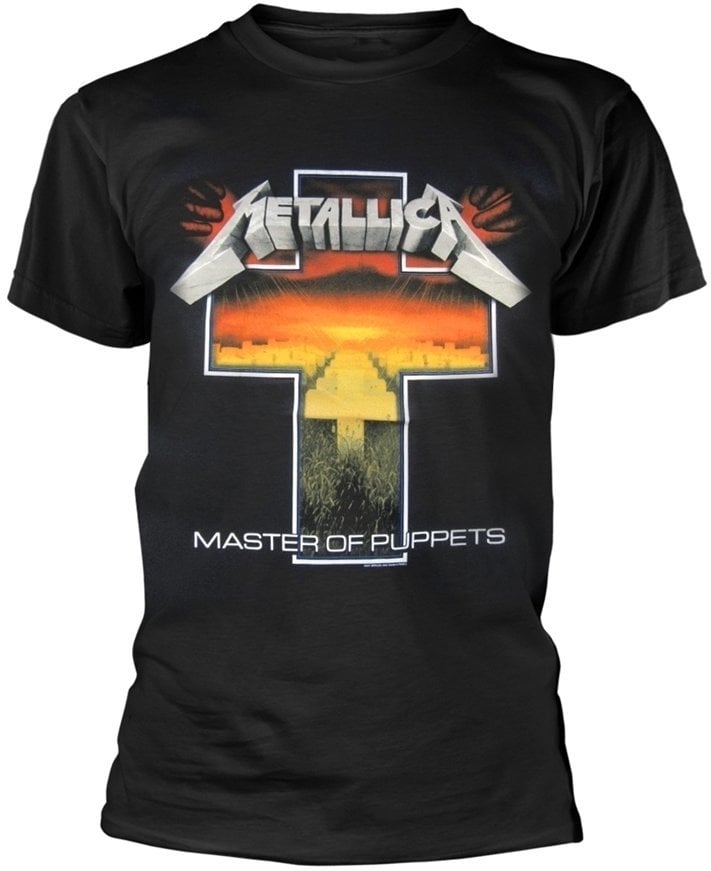 Skjorte Metallica Skjorte Master Of Puppets Cross Mand Black S