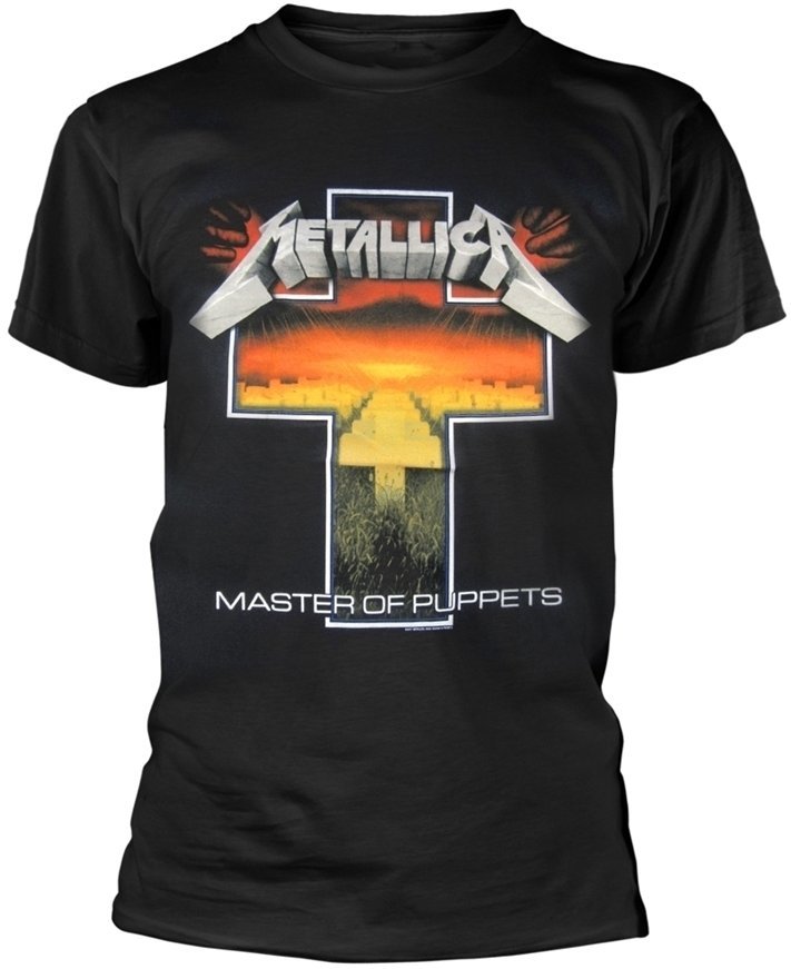 Maglietta Metallica Maglietta Master Of Puppets Cross Maschile Black XL