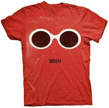 Maglietta Nirvana Maglietta Red Sunglasses Rosso XL - 1