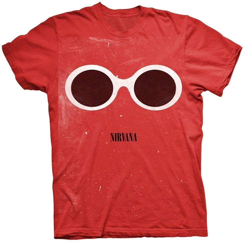 T-Shirt Nirvana T-Shirt Red Sunglasses Herren Rot 2XL