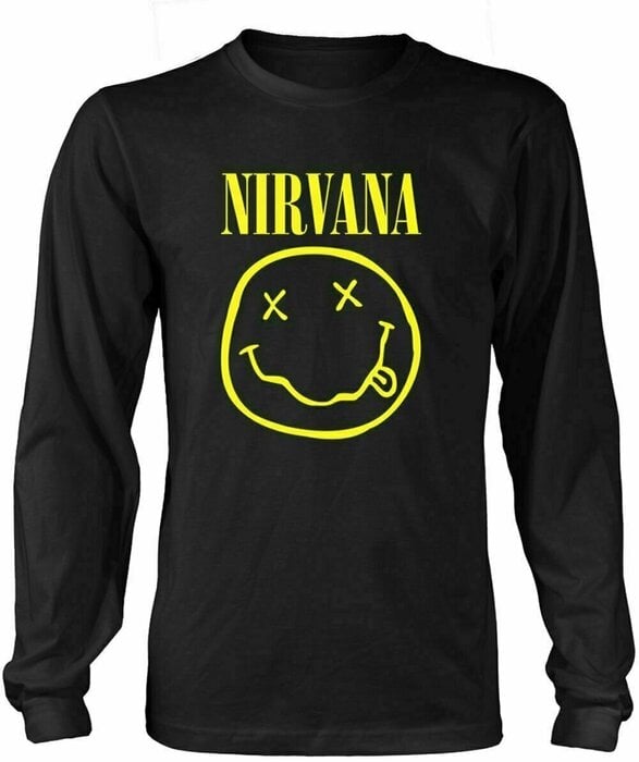 Nirvana T-Shirt Happy Face Logo Black L