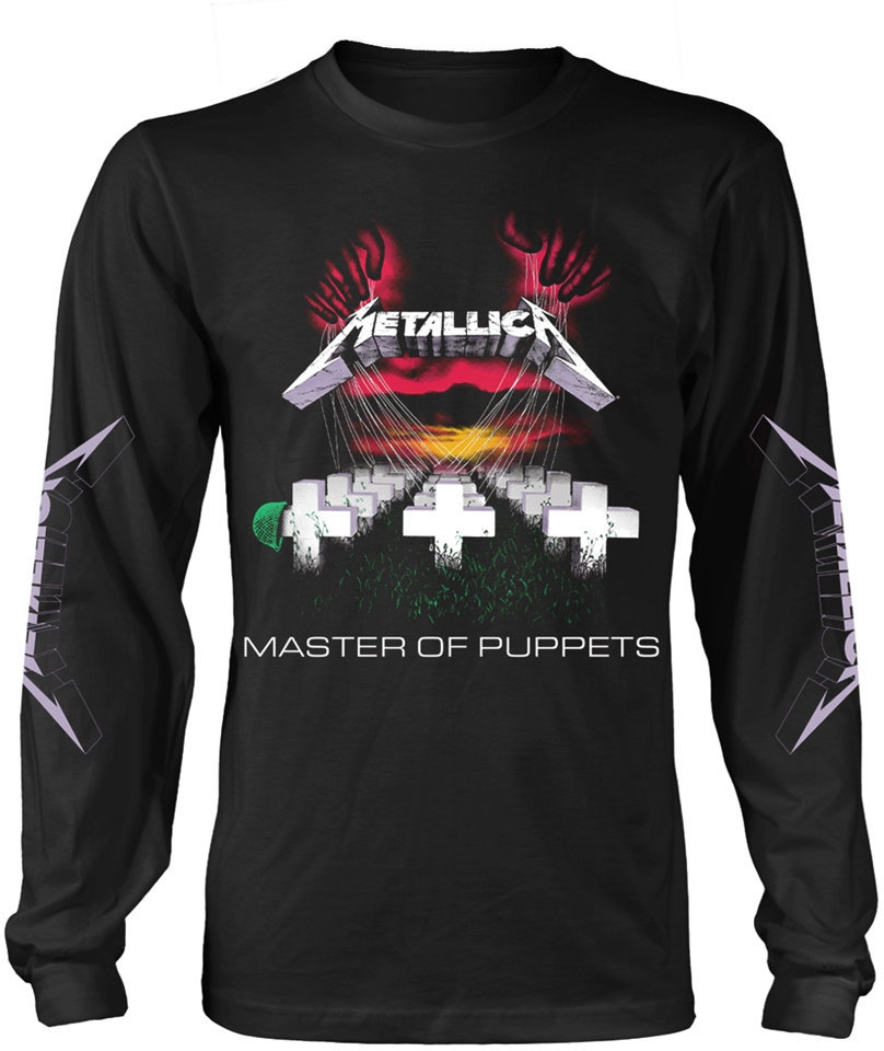 Skjorte Metallica Skjorte Master Of Puppets Tracks Mand Sort 2XL