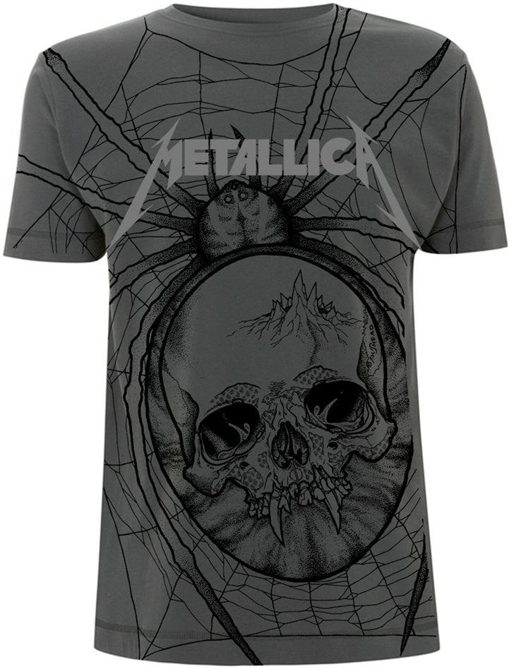 T-Shirt Metallica T-Shirt Spider All Over Herren Grey M