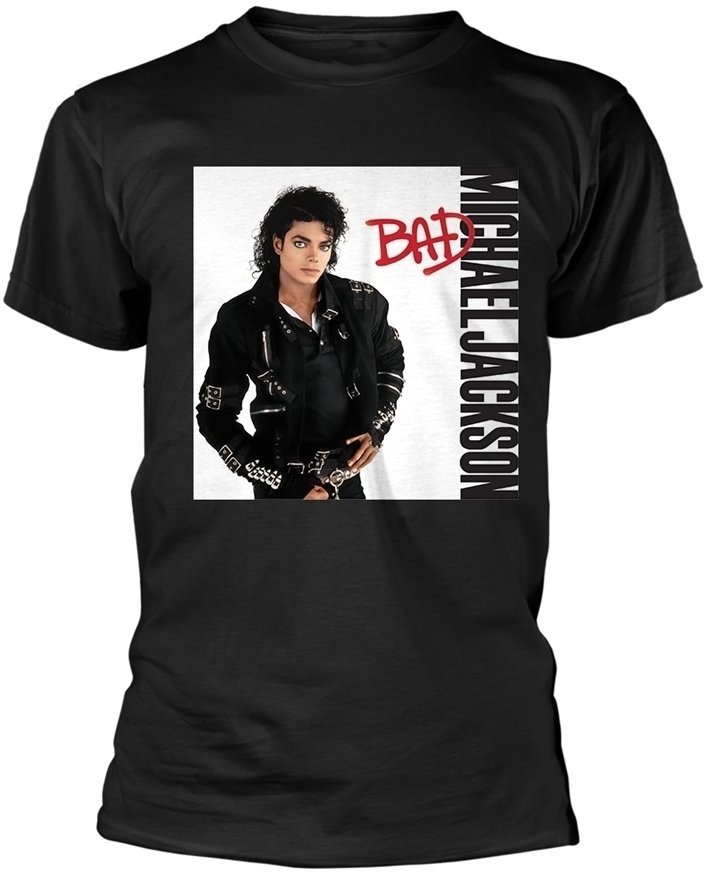 Camiseta de manga corta Michael Jackson Camiseta de manga corta Bad Black S