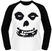 Maglietta Misfits Maglietta All Over Skull Maschile Black/White M