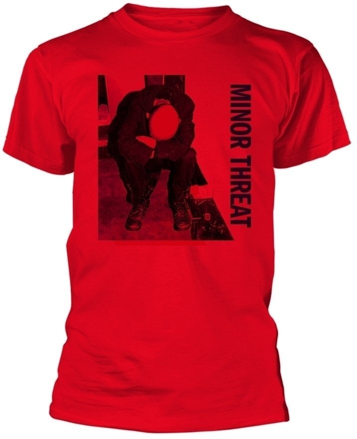 Camiseta de manga corta Minor Threat Camiseta de manga corta LP Hombre Rojo M