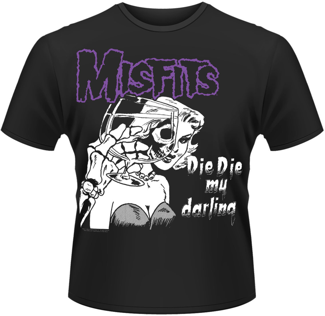 Camiseta de manga corta Misfits Camiseta de manga corta Die Die My Darling Negro M