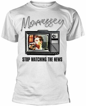 Shirt Morrissey Shirt Stop Watching The News Heren White 2XL - 1