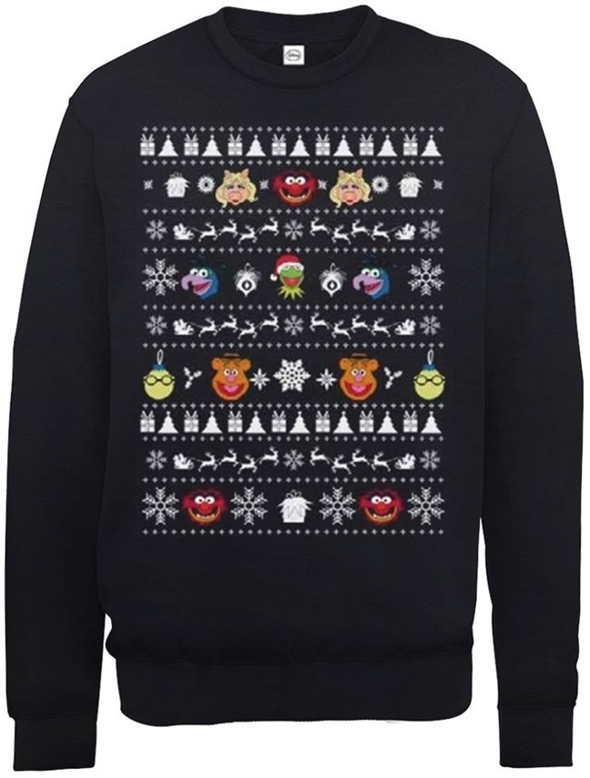 Hoodie The Muppets Hoodie Christmas Black 2XL