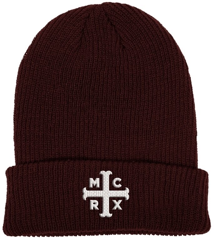 Hat My Chemical Romance Hat MCRX Logo Knitted Burgundy