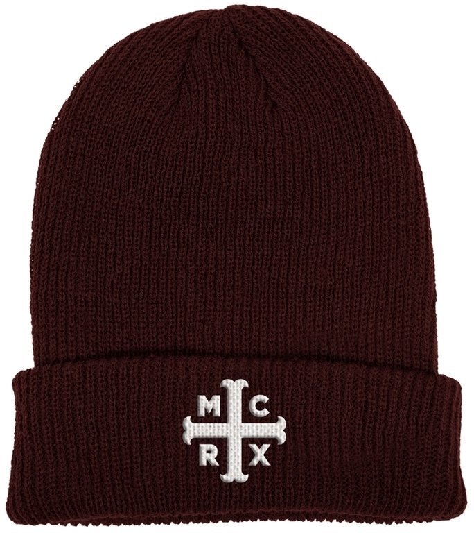My Chemical Romance Hat MCRX Logo Knitted Burgundy Muziker
