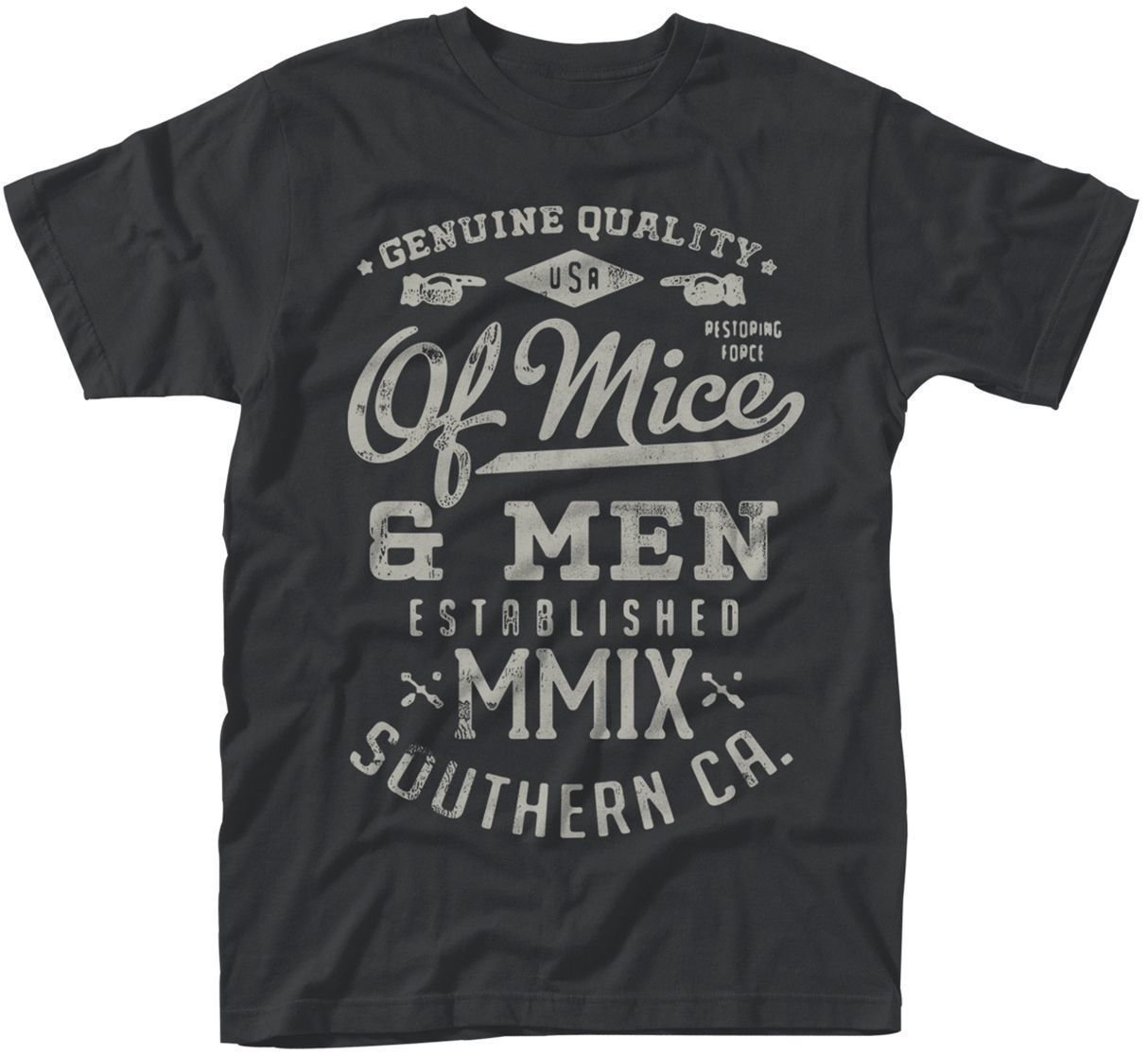 Риза Of Mice And Men Риза Genuine Мъжки Black S