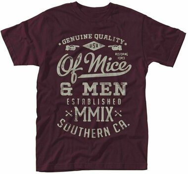 Shirt Of Mice And Men Shirt Genuine Heren Maroon M - 1