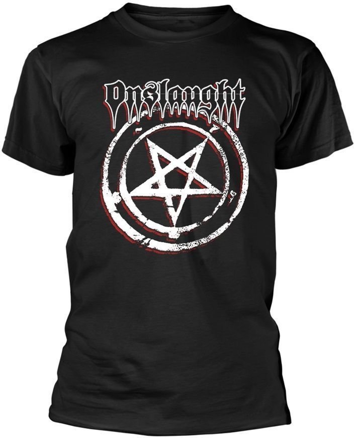 Camiseta de manga corta Onslaught Camiseta de manga corta Pentagram Hombre Black L