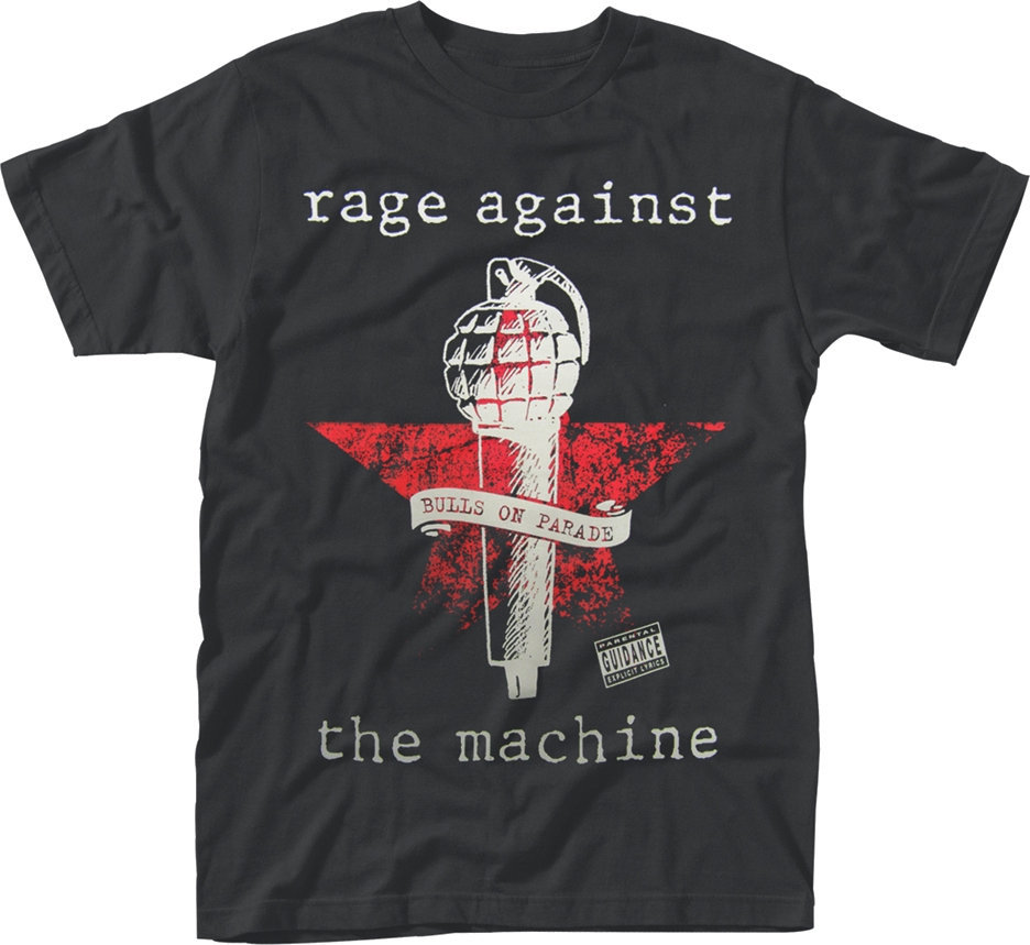 T-Shirt Rage Against The Machine T-Shirt Bulls On Parade Mic Herren Black S
