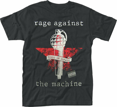 Camiseta de manga corta Rage Against The Machine Camiseta de manga corta Bulls On Parade Mic Negro 2XL - 1