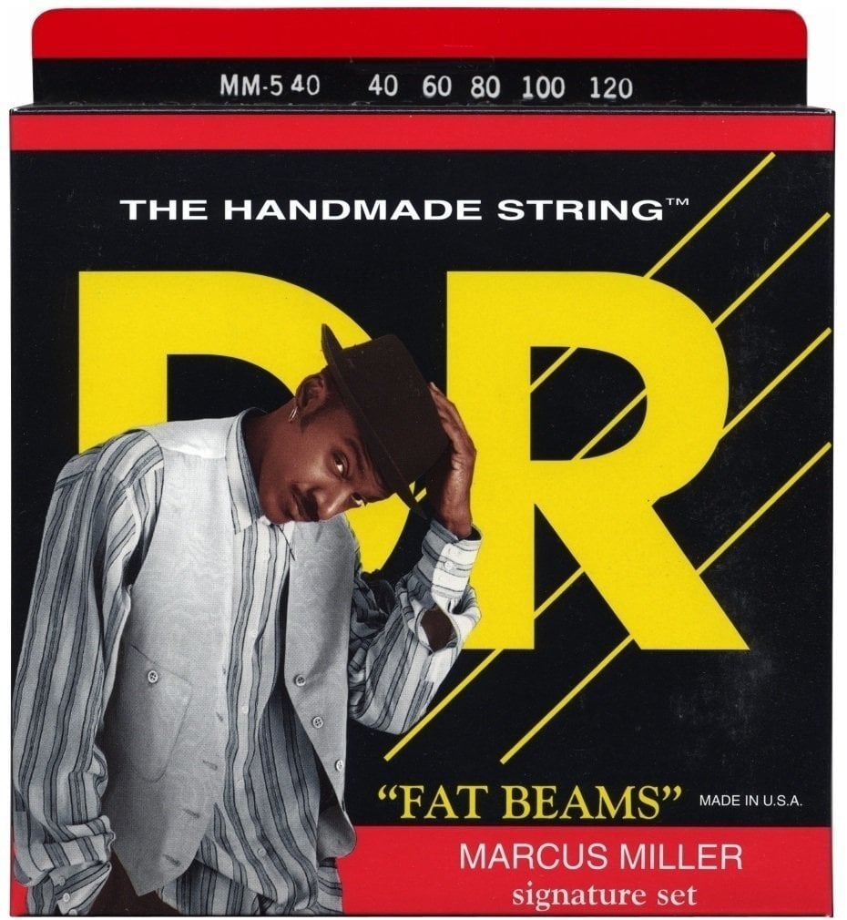 Snaren voor 5-snarige basgitaar DR Strings MM5-40 Fat Beams Marcus Miller 5-String Medium