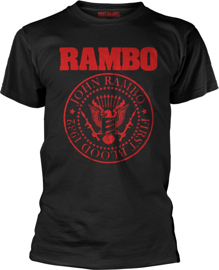 Skjorta Rambo Skjorta First Blood 1982 Herr Svart M