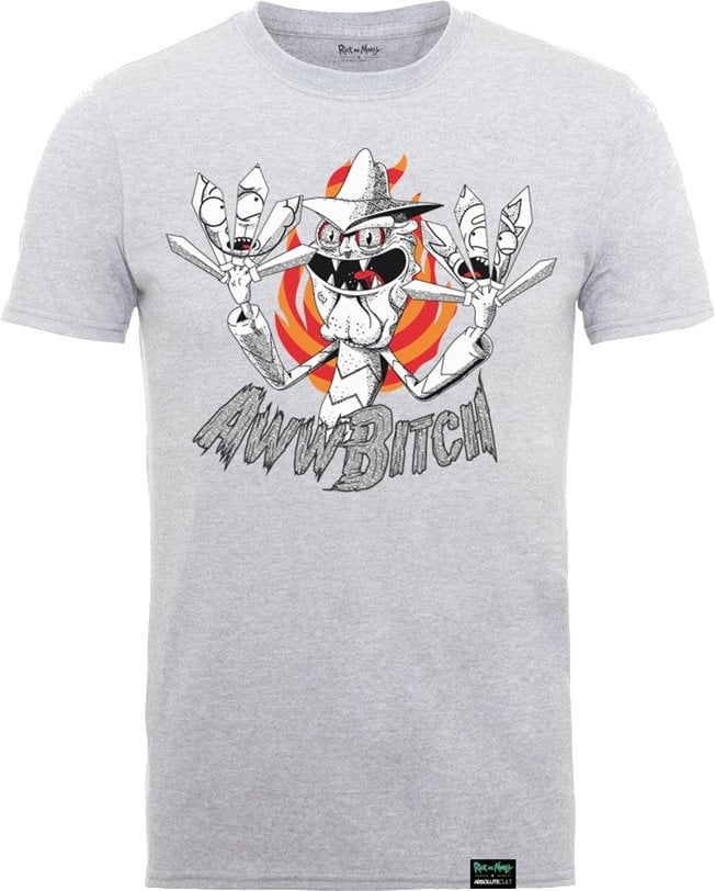 Tricou Rick And Morty Tricou X Absolute Cult Scary Terry Aww Bitch Heather Grey M