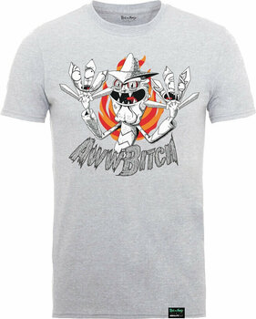 T-Shirt Rick And Morty X Absolute Cult Scary Terry Aww Bitch Heather Grey XL T-Shirt - 1