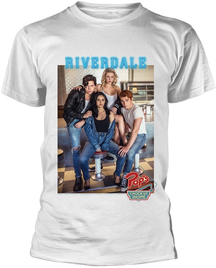 Skjorta Riverdale Skjorta Pops Group Photo White XL