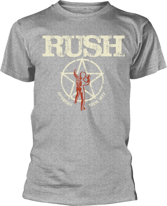 Camiseta de manga corta Rush Camiseta de manga corta American Tour 1977 Grey 2XL